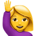 🙋‍♀️ woman raising hand display on Apple